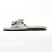 Women's Plus Size Flat Sandals With Pearl Bow Detail - Breathable Open-Toe Casual Slides For Everyday Wear_vogvips.com