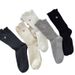 Unisex Embroidered Lace Socks With Heart Pattern, Medium Cuff, Breathable Cotton, Double-Needle Stitching, All-Season Wear_vogvips.com