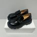 Mm6 Majira Thick Soled Le Fu 2025 Spring Black Genuine Leather Women's Derby Single Shoes One Step_vogvips.com
