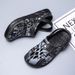 Baotou Beach Trendy Outdoor Slippers, Fashionable Breathable Sandals, Men's Perforated Shoes, Plus Size Slippers_vogvips.com