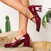 Comfortable square toe women's single shoes new chunky line band Mary Jane heels_vogvips.com