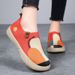 Female Old Beijing Cloth Shoes Painted Casual Shoes Polyurethane Soft Sole One Pedal Single Shoes Women_vogvips.com