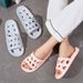 EVA Water Leak Stepping On Feces Feeling Slippers For Women Outdoor Indoor Bathroom Shower Hotel Couple Cool Slippers High-end Slippers_vogvips.com