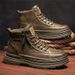 European Warm Series 2025 New Martin High Top British Style Casual Leather Waterproof Wear-resistant Construction Men's Work Boots_vogvips.com