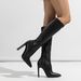 Women's Shoes Pointed Toe Side Zipper Stiletto High Heel Mid Calf Boots, High Elasticity, Plus Size Women's Leather Boots_vogvips.com