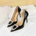 638-K30 Style Banquet Women's Shallow Mouth Pointed Side Hollow Water Diamond Buckle Single Wedding High Heel Shoes_vogvips.com