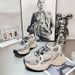 2025 Spring New Genuine Leather Thick-Soled Dad Shoes For Women, Slimming, Versatile, Breathable Mesh, Height-Increasing_vogvips.com