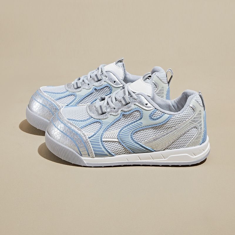 Little White Shoes Female Student Mesh Breathable Thick-soled Heightening Shoes Casual Shoes Board Shoes_vogvips.com