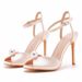 Women's Shoes fish mouth high heel sandals 10cm white satin cloth high heel women's shoes banquet wedding dress bridal shoes women_vogvips.com