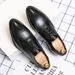 Euro Step British Style Men's Trendy Brogue Floral Business Casual Hairstylist Thick Sole Youth Small Leather Shoes Men_vogvips.com