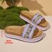 Woven, Platform, Open Toe Flip Flops, Summer New Style, Plus Size, Fabric, Ethnic Style Sandals For Women._vogvips.com
