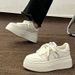 Muffin Platform White Shoes Children Tide Korean Version Heightening Breathable Casual Board Shoes_vogvips.com