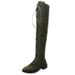 20 Autumn Winter New Style Lace-up Round Toe Over-the-Knee Long Women's Boots Large Size 43_vogvips.com