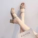 MTX 2025 New Summer Chunky Mid Fairy Style Matching Dress Two-Way Elegant Fresh High Heel Sandals For Women_vogvips.com