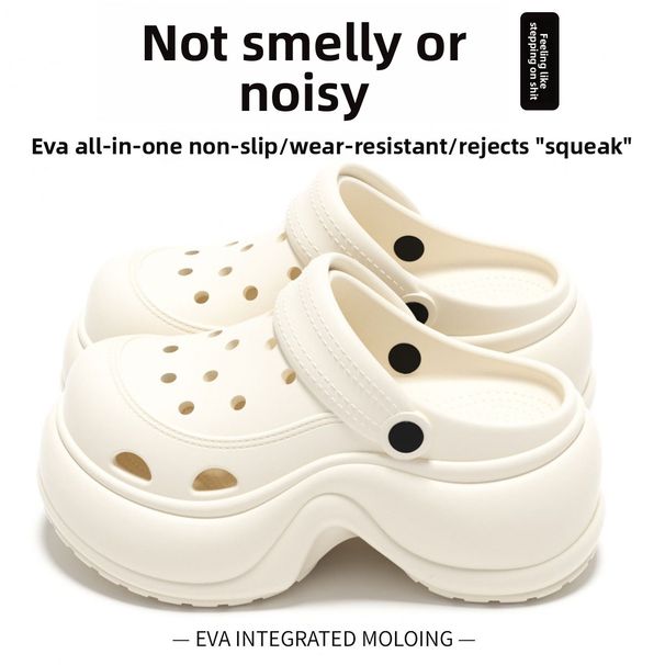 Women's Clog 2026 New Summer Fashion Outdoor Non-Slip Height-Increasing Casual Thick-Soled Closed-Toe Sandals_vogvips.com
