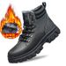 European Warm Series Martin Autumn Winter High Top British Style Workwear Yellow Men's Fleece-Lined Cotton Shoes Thick-Soled Outdoor Leather_vogvips.com