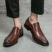 Suitable For All Seasons 2025 Large Size Men's Patent Casual Pointed Toe Korean Style Wedding Studio Set Leather Shoes_vogvips.com
