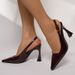 European And American Style With Pointed Toe, Buckle Closure, Patent Leather Fashion 9cm Closed-toe Sandals, Large Size_vogvips.com