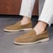 Euro Step Men's Loafers Spring And Autumn Classic Simple Comfortable Genuine Leather Suede Slip-On Casual Shoes_vogvips.com