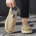 Men’s 2026 New Summer Breathable Hollowed-Out Retro Loafers, Soft-Soled, Wear-Resistant Casual Driving&Work Penny Shoes_vogvips.com