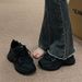 Women's Chunky-soled Casual Sneakers, 2023 New Autumn And Winter European Style, Popular Versatile Women's Shoes, Trendy On Instagram_vogvips.com