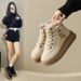 Fleece-Lined High-Top Snow Boots For Women 2025 Winter New Style Student Ins Korean Version Warm Casual Cotton Shoes_vogvips.com