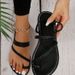 Plus Size Lightweight Flat For Women With Woven Straps Beach Toe Post Women's Sandals Slippers_vogvips.com