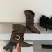 Chunky-Heeled French Retro Pointed-Toe Western Cowboy Short For Women, 2026 New Style Pleated Stacked Boots_vogvips.com