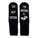 DO NOT DISTURB I'M WATCHING F1 mid tube cotton socks non slip dotted floor_vogvips.com