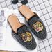 Designer Slippers Mens Fur Mules Coiffeur Summer Genuine Leather Brand Loafers Luxury Slipper Men Half Shoes For Man_vogvips.com