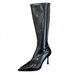 Sexy Pointed Toe For Women 2025 Autumn Winter New Black High Tube Slim Slimming Over-the-Knee Long Boots_vogvips.com