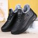 Winter Oversized Cotton Shoes For Men, Warm And Plush Casual Leather Shoes, Anti Slip Middle-aged And Elderly Casual Sports Shoes_vogvips.com