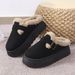 2024 New Women's Plus Size Fleece-Lined Slip-On Thick-Soled Height-Increasing Cotton Snow Boots_vogvips.com