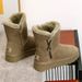 Northeast Snow Boots For Women 2024 New Winter Mid-Calf Leather And Fur Integrated Thick Sole Fleece Lined Thickened_vogvips.com