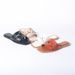 MS Women's Leather-Look Flat Sandals With Metallic Straps - Breathable & Lightweight Casual Shoes For Everyday Wear (Black, White, Beige)_vogvips.com