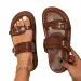 One Character Thick Soled Sandals Women 2026 New Style With Buckle Strap Fashionable And Versatile Women's Shoes For_vogvips.com