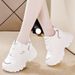 Real Leather Thick Soled Inner Height Increasing Women's Shoes, 2025 Autumn And Winter Hot Items, Versatile Dad Shoes, Travel Fashion Shoes_vogvips.com
