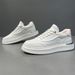 Men's Genuine Leather, Small White Men's Fashionable And Versatile Casual Board Shoes, Trendy Sports Shoes_vogvips.com