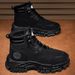 Men's Waterproof Slip-Resistant Work Boots High Top Casual Martin Boots For Outdoor Hiking Comfortable PU Leather Shoes_vogvips.com
