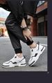 Round Head Men's Height-increasing Lace-up Board Shoes Breathable Youth Sports Leisure Reflective Little White Men's Shoes_vogvips.com