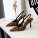 French Leopard Print High Heels Stiletto Pointed Hollow Single Shallow Mouth Comfortable Women S Shoes_vogvips.com