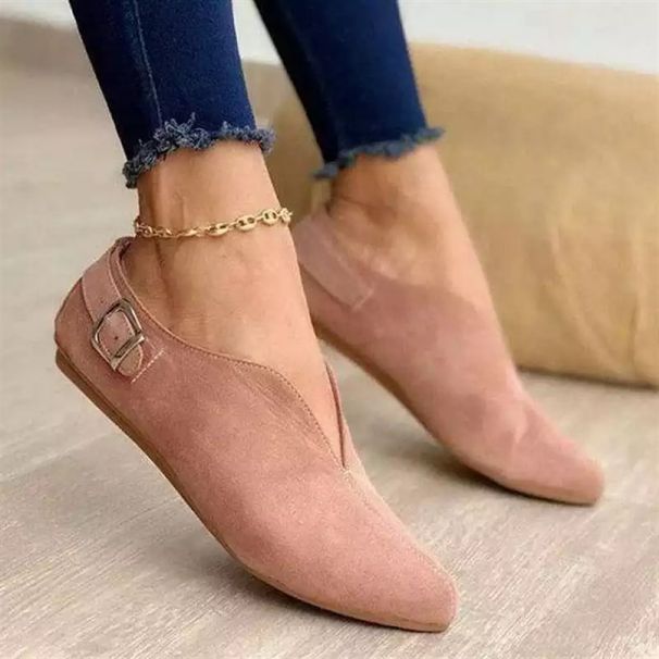 Women's Casual Fashion Shoes Large Size 35-43 Buckle V Mouth New Style_vogvips.com