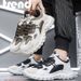 Men's Casual Sneakers With Thick Sole, Lightweight Breathable Synthetic Leather Upper, Round Toe, Low-Top Design For Summer, Sports And Daily Wear_vogvips.com