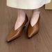 French-style Wedge Heel Pointed-toe Shallow Single Women, Elegant And Simple, Suitable For Commuting, Small Leather_vogvips.com
