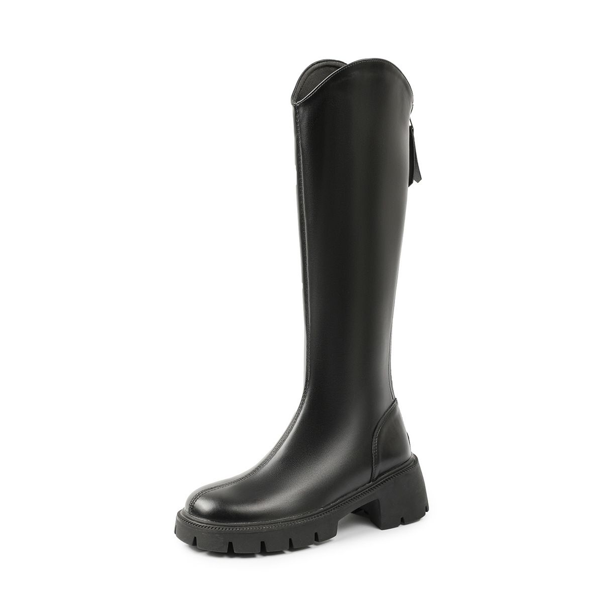 D-9 Thick Sole High Tube Riding For Women 2024 New Style Single Petite Over-the-Knee Versatile Long Boots_vogvips.com