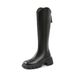 D-9 Thick Sole High Tube Riding For Women 2024 New Style Single Petite Over-the-Knee Versatile Long Boots_vogvips.com