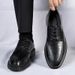 Leather For Spring Business Dress With A High-end Feel, Casual Commuting Leather Soft Sole, Black Men's Wedding And_vogvips.com