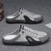 Hollow Out Large Size Summer Mesh Half Slippers Slip-On Outdoor Lazy Breathable Loafers Men's Shoes_vogvips.com