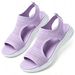 2025 Foreign Trade Summer Women's Sandals, Cross-Border Plus Size Breathable Fly-Knit Mesh Peep-Toe Thick-Soled Sandals_vogvips.com