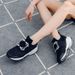 Rhodis New Rhinestone Square Buckle Thick Soled Dad Shoes Mesh Heightened Casual Leather Single Shoes Women's Sports Shoes_vogvips.com